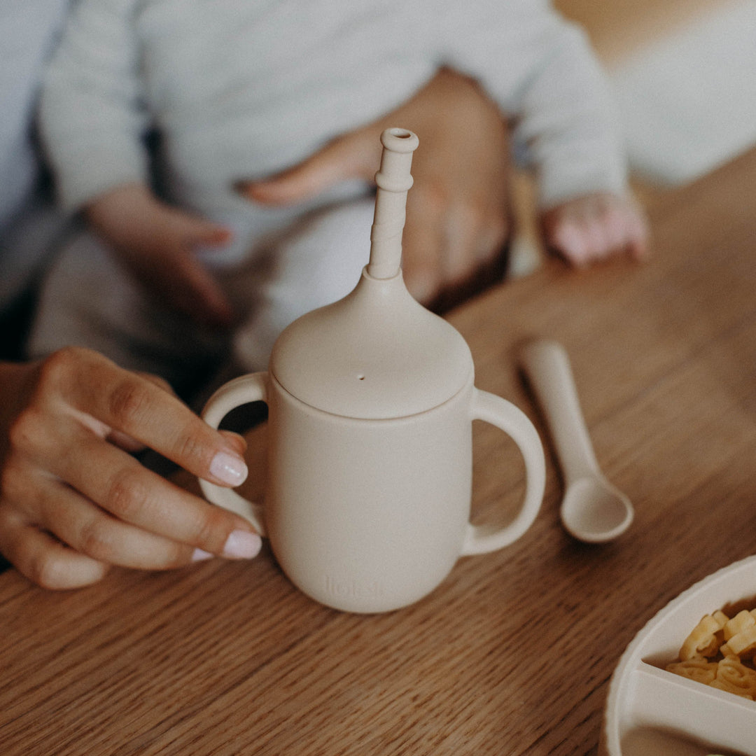 Trinkbecher mit Halm | Silikon